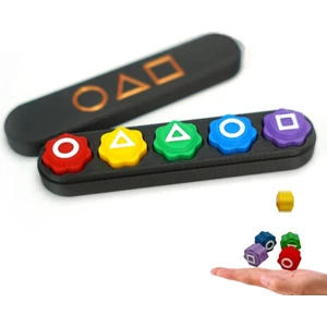 Oyun 5 Taş Seti Kalamar Oyun Beştaş Oyuncak Renkli Taş Gonggi - Kutulu Kumlu