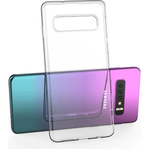 Noktaks - ZORE Galaxy S10 Plus - Kılıf Kamera Korumalı Süper Silikon Kapak - Şeffaf - T25341