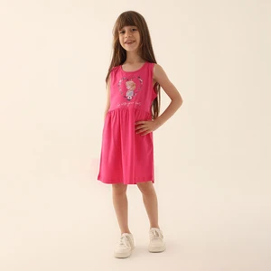 D4867-3 Kız Çocuk Elbise Fuşya
