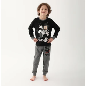 Mickey Mouse D4821-3 Erkek Çocuk Pijama Siyah