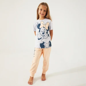 Minnie Mouse D4781-3 Kız Çocuk Pijama Beyaz