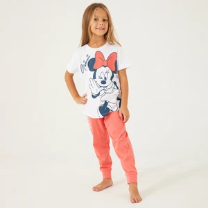 Minnie Mouse D4781-3 Kız Çocuk Pijama Beyaz