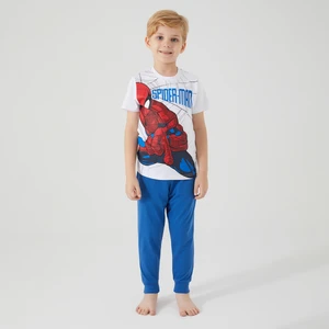 Marvel Spider-Man The Flying Hero Beyaz Erkek Çocuk Kısa Kol Pijama Takım