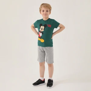 Mickey Mouse D4799-2 Erkek Çocuk Tişört Koyu Yeşil