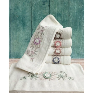 Elegance Serisi Bambu Krem El Işi  Kutulu 6 Adet 50 x 90  cm