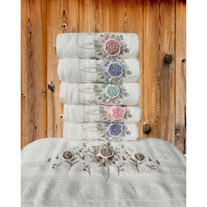 Elegance Serisi Bambu Krem El Işi  Kutulu 6 Adet 50 x 90  cm