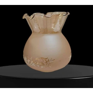 Dede Avize Avize Yedek Parça Kol Camı Desenli Bal Rengi
