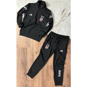 6-8-10-12-14-16 Yaş Yarım Fermuarlı Taraftar Eşofman Takımı