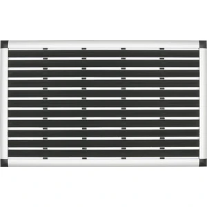 - Elegant Mat Kauçuk Fitilli Alüminyum Paspas - 49x80cm - Siyah