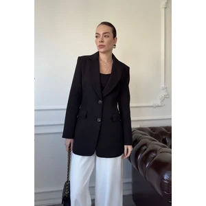 Nevür Detay Premium Blazer Ceket- Siyah
