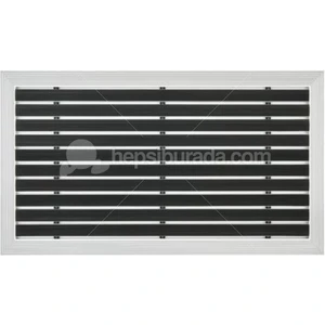 - Ultra Mat Kauçuk Fitilli Alüminyum Paspas - 48x80cm - Siyah