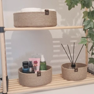 Hasır Sepet 3 Lü Düzenleyici Sepet, 3 Lü Sepet Takımı, Jüt Sepet Organizer, 3lü Mutfak Düzenleyicisi