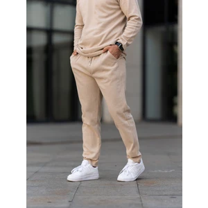 Erkek Pantolon, Waffle Kumaş Jogger Pantolon, Baharlık, Pamuklu, Günlük Giyim, Rahat Kesim
