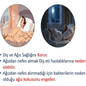 Ağız Bandı - 10 Adet, Pamuk Kumaş, Rahat Uyku