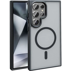 Galaxy S25 Ultra Uyumlu Kılıf Magsafe Şarj Özellikli Mat Arka Yüzey Zore Sio Kapak-Siyah