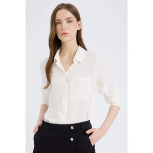 Regular Fit Basic Düz Düğmeli Uzun Kollu Gömlek N2518AZ25SP
