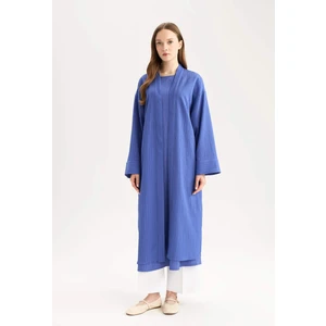 Relax Fit Şal Yaka Krinkıl Kumaş Uzun Kimono E1816AX25SP