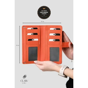 Hakiki Deri Telefon Bölmeli Unisex Cüzdan