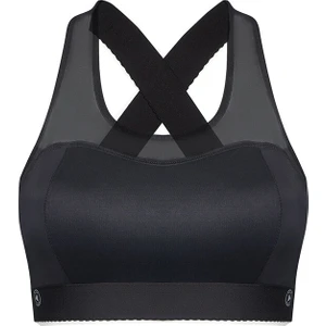 Siyah Fitness Tül File Sporcu Büstiyer