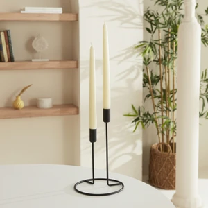 Karaca Home 2'li Şamdan Mum Ekru 24  cm