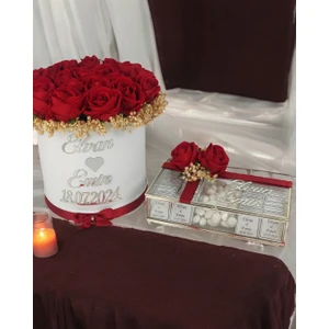 Cyz Home Walter Söz Nişan Kız İsteme Çikolatası ve İsteme Çiçeği Seti
