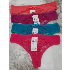 Deza Lux Kadın Tanga Bikini Külot 4'lü Paket