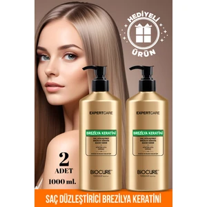 Saç Düzleştirici Keratin Bakımı Evde Uygulama Brezilya Fönü 1000ML+1000 ml 2 Adet Kokusuz Dumansız