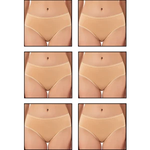 Özkan Underwear 6121 6'lı Paket Kadın Pamuklu Likralı Süprem Yüksek Bel Bato Külot