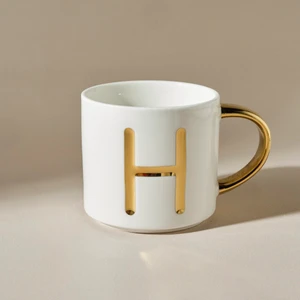 H Harfli Kupa 400 ml Beyaz