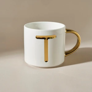 T Harfli Kupa 400 ml Beyaz
