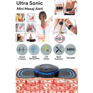 Mini Elektrikli Kelebek Masaj Aleti Katlanır Taşınabilir Ems Elektrikli LCD Ekran USB Şarj Aletli