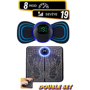 2li Set Tüm Vücut Sırt Boyun Basen Kalça Bacak Ayak Titreşimli Ems Masaj Aleti Seti Kablosuz