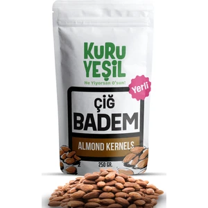 Kuru Yeşil Çiğ Badem İçi - Çiğ Badem - Yerli Badem - 1 kg