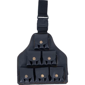 Deri Bacak Fişekliği - Savage - Siyah - 18'li