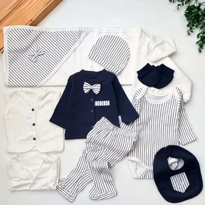 Baby Zuhu  Yıldızlı Papyonlu 10 Lu Set - Lacivert