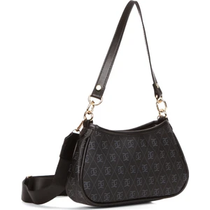 Newish Polo Kadın Siyah Farme Monogram Baget El ve Omuz Çantası newpolo111