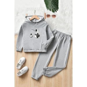 Uygun Tarz Çocuk Uzay Temalı Eşofman Takımı