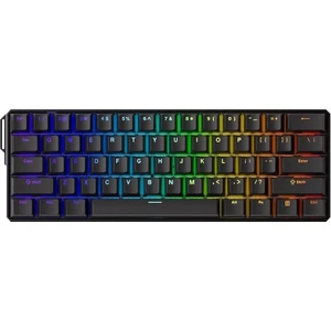 Monsgeek FUN60 Ultra Shine-Through Black Tmr Hall Effect Manyetik Switch Argb Kablosuz Hotswap Mekanik Gaming Klavye