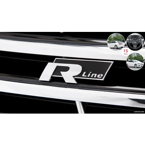 R-Line Yapışkanlı Logo-Siyah Rline Oto Logo