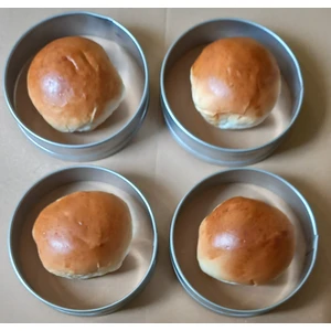 Hamburger Ekmeği Pişirme Kalıbı 4 Lü En 12CM Boy 3cm Paslanmaz Krom Çelik