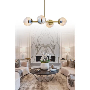 ŞL Şef Light Luxury Modern Tasarım Eskitme 4'lü Bal Glop Camlı Avize