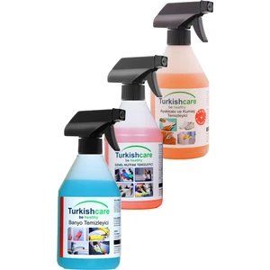 Temizlik Seti 3 LÜ Ayakkabı , Kumaş , Banyo , Mutfak Leke Sökücü 500 ML