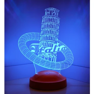 Pisa Kulesi 3D LED Lamba - İtalya Tutkunlarına Dekoratif Gece Lambası, Seyahat Severlere Özel Hediye