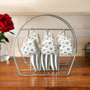 Kahve Fincan Düzenleyici Askı Aparatı Fincan Askılığı Standı