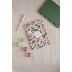 Orkide Desenli Bez Ciltli Defter - 9