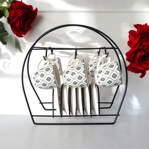 Kahve Fincan Düzenleyici Askı Aparatı Fincan Askılığı Standı