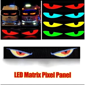 LED Matrix Panel Matrix LED Panel Cama Yapışan Telefon Kontrollü LED Panel Mega Boy 12X60 cm