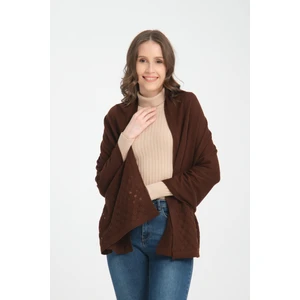 Wega Moda Tek Renk Ajur Desenli Omuz Şalı, Kenarı Ajur Desenli Şık Rahat Omuz Şalı, Triko Omuz Şalı, Kadın Şal