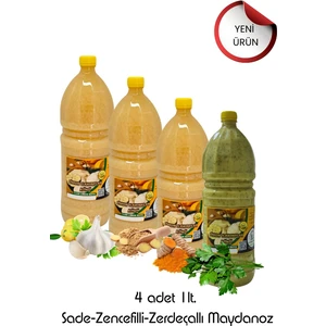 Limon Sarımsak Kürü Set 4 x 1 Lt. Set (Sade-Zencefilli-Zerdeçallı-Maydanozlu)