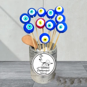 Dodemert Home Nazar Boncuğu Saksı Dibi Süsü & Teraryum Obje 6 Adet